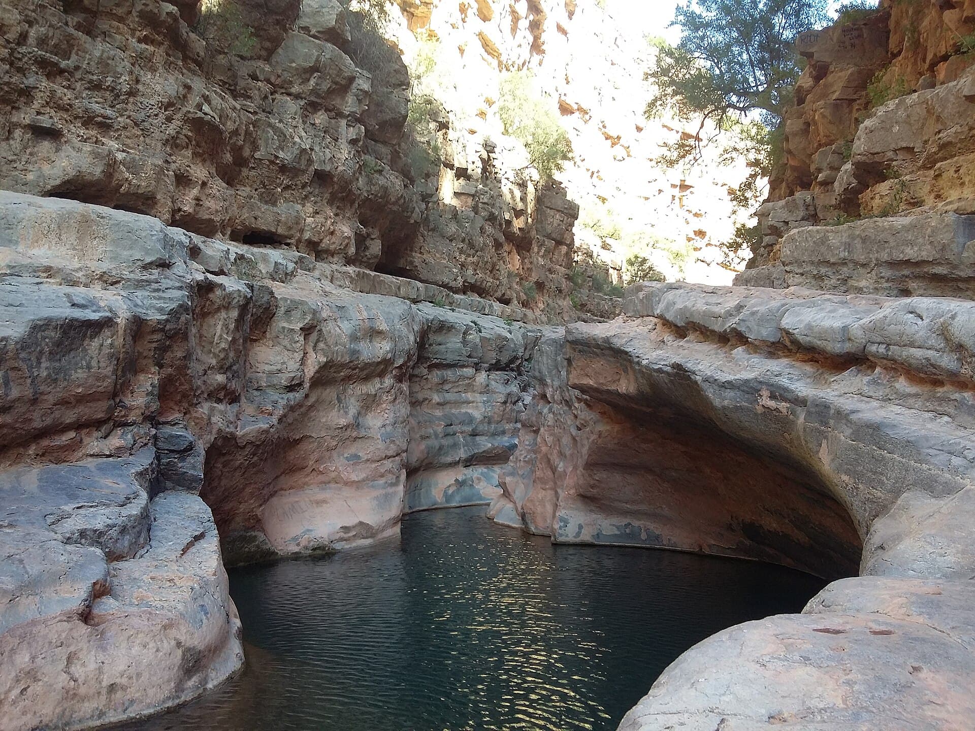 Natural rock pools at Paradise Valley inland from Agadir, Morocco